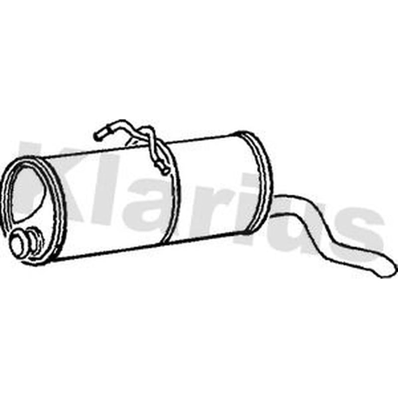 Klarius Box With Tail Pipe Rear fits Citroën Berlingo 1996-2011 1.4 1.6 1.8