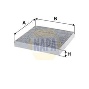 NAPA Cabin Air Filter (Pollen Filter) fits Hyundai Accent V 2018 on 1.4