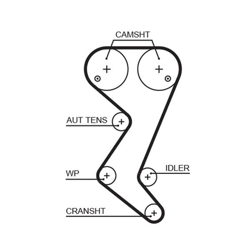 Gates Timing Belt Cambelt 153 Teeth fits Citroën C4 2004-2010 2.0