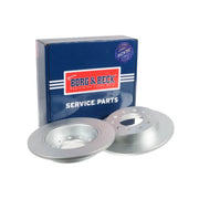 Borg & Beck 2 x Solid Brake Discs fits Hyundai Coupe II 2001-2009 1.6 2.0 2.7