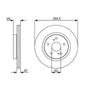 Bosch Front Brake Vented Discs & Pads fits Suzuki Grand Vitara II 2005-2015