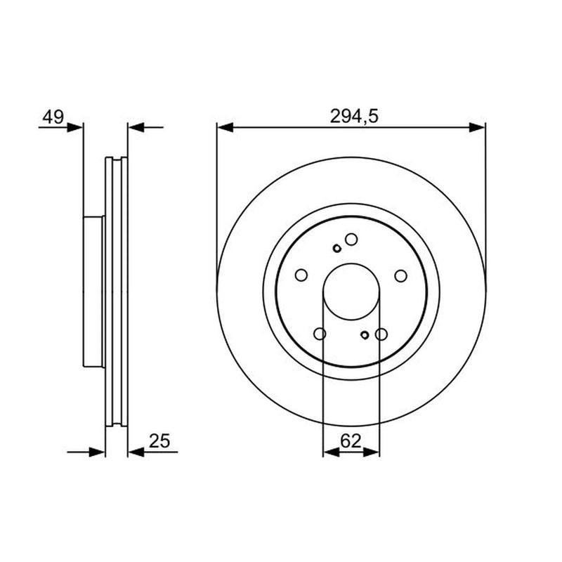 Bosch Front Brake Vented Discs & Pads fits Suzuki Grand Vitara II 2005-2015