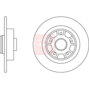 Apec 2 x Solid Rear Brake Discs DSK2378-x2