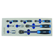 Laser Micro Head Ratchet Set 1/4"D, 3/8"D, 1/2"D 8pc 7548 Laser - Dynamic Drive