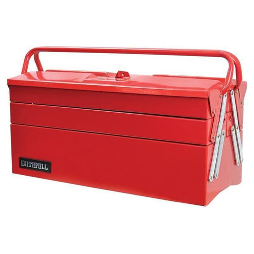Faithfull Metal Cantilever Toolbox - 5 Tray 40cm (16in) Faithfull - NN4 Online