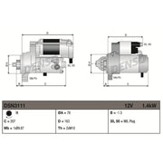 Denso Starter Motor 12V 1.4kW 9 Teeth fits Renault Safrane 1996-2000 2.0 2.5