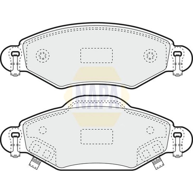 NAPA Front Brake Pad Set fits Toyota Yaris/Vitz 1999-2005 1.0 1.3 1.4