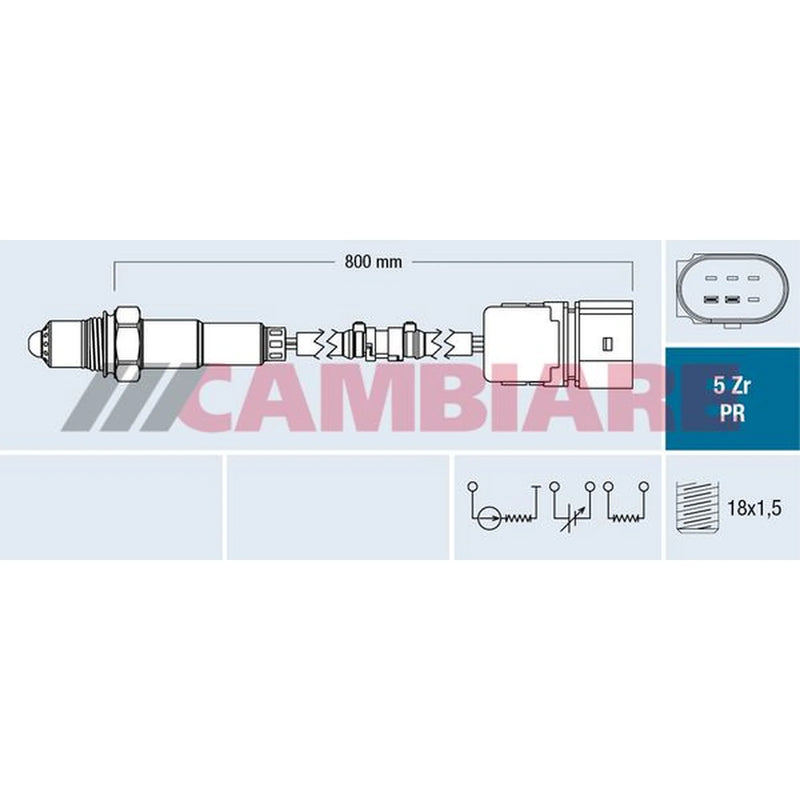 Cambiare O2 Lambda Oxygen Sensor before catalytic converter fits Seat Leon