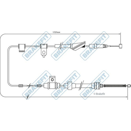 Apec Handbrake Cable Left Rear fits Rover 200 II 1995-2000