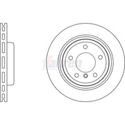 Fahren 2 x Vented Rear Brake Discs FBD6805-x2