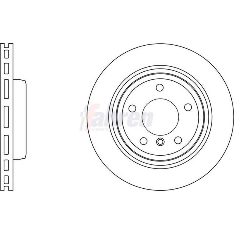Fahren 2 x Vented Rear Brake Discs FBD6805-x2