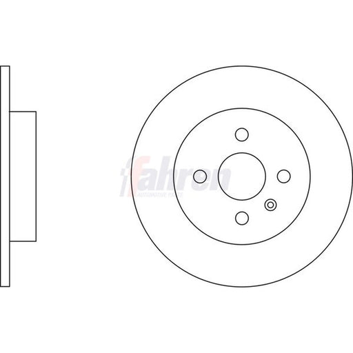 Fahren 2 x Solid Rear Brake Discs FBD6136-x2