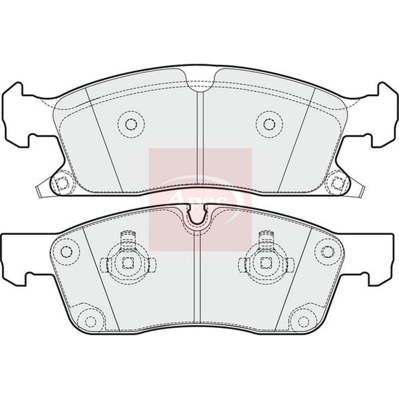 Apec Front Brake Pad Set fits Jeep Grand Cherokee IV 2011 on 3.0