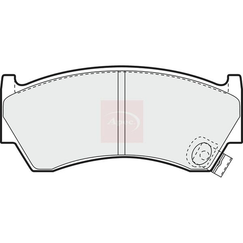 Apec Front Brake Pad Set fits Nissan Almera 1995-2000 1.4 1.6 2.0