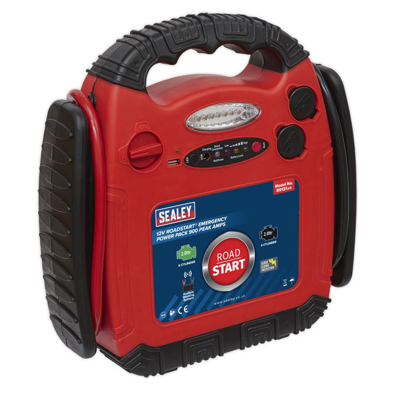 Sealey RoadStartï Emergency Power Pack 12V 900 Peak Amps RS131 Sealey - Dynamic Drive