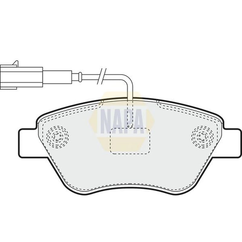NAPA Front Brake Pad Set fits Alfa Romeo Mito 2008-2018 0.9 1.4