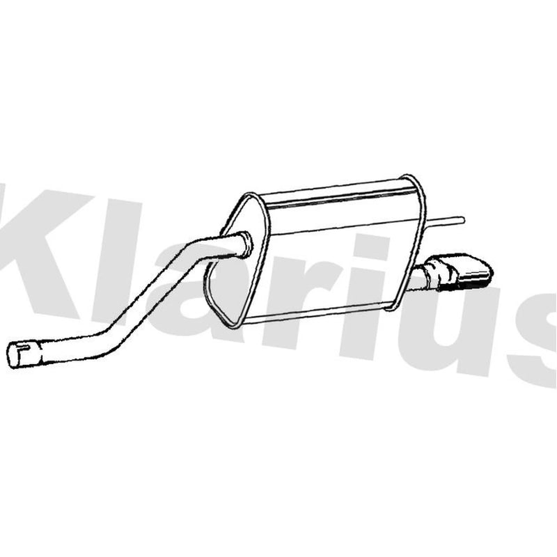 Klarius Box With Tail Pipe Rear fits Opel Meriva B 2010-2013 1.7
