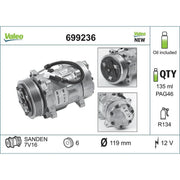 Valeo Air Conditioning Compressor 699236