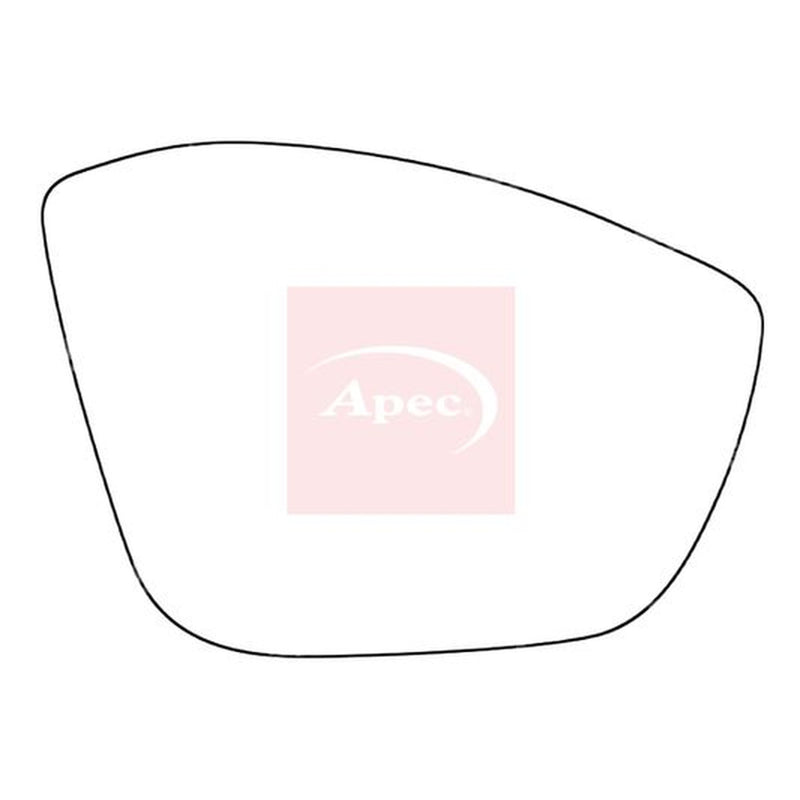 Apec Exterior Wing Mirror Glass Right fits Citroën C3 Aircross I 2017-2018