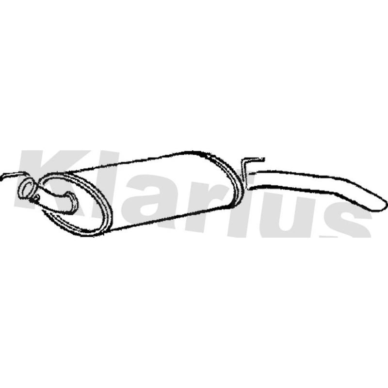 Klarius Box With Tail Pipe Rear fits Renault Extra 1991-1998 1.2