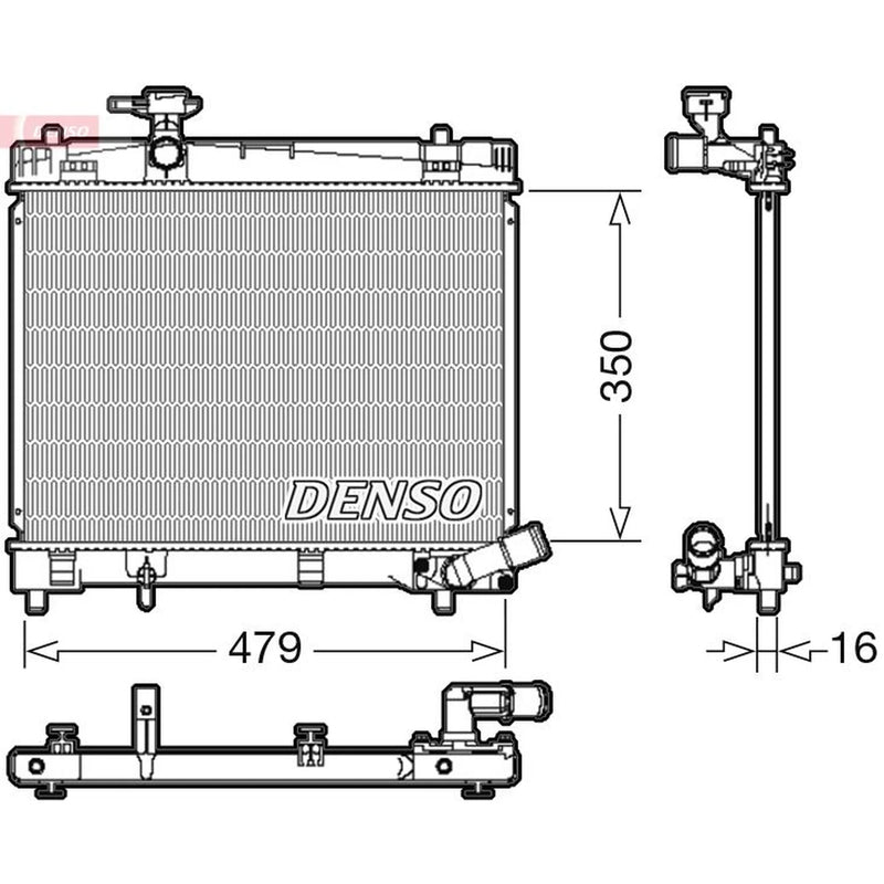 Denso Engine Radiator fits Toyota Verso S 2010-2016 1.33 1.4