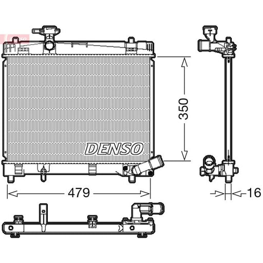 Denso Engine Radiator fits Toyota Verso S 2010-2016 1.33 1.4