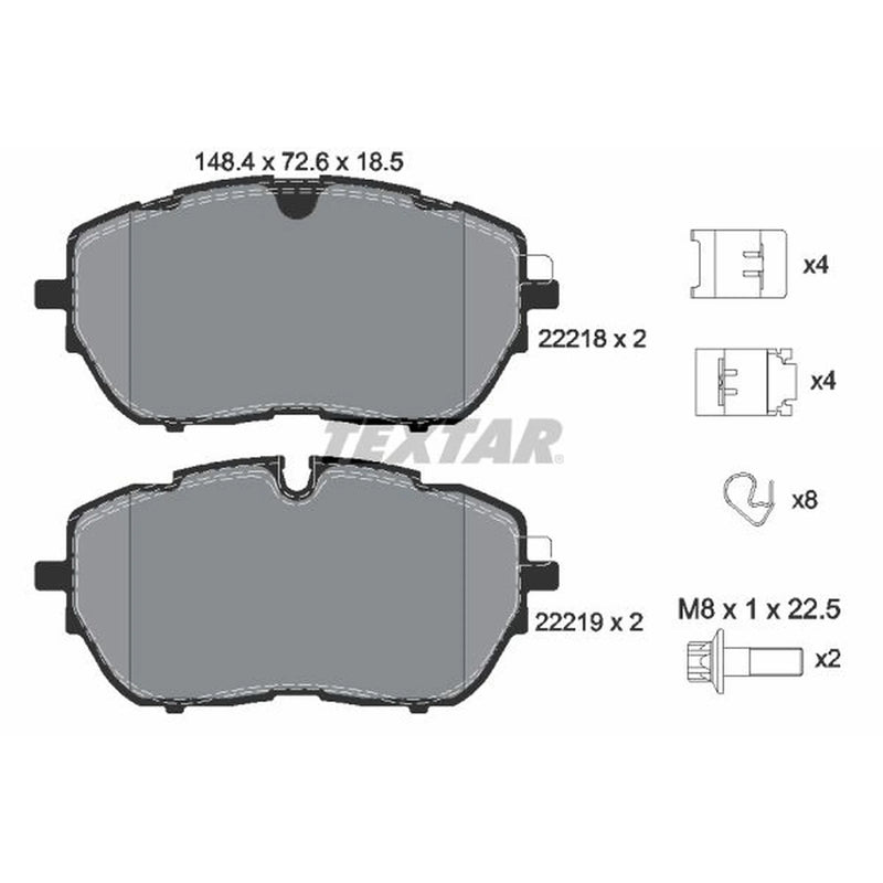 Textar Front Brake Pad Set 2221801