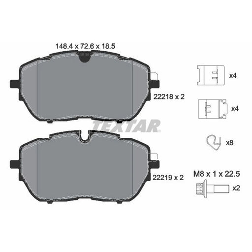 Textar Front Brake Pad Set 2221801