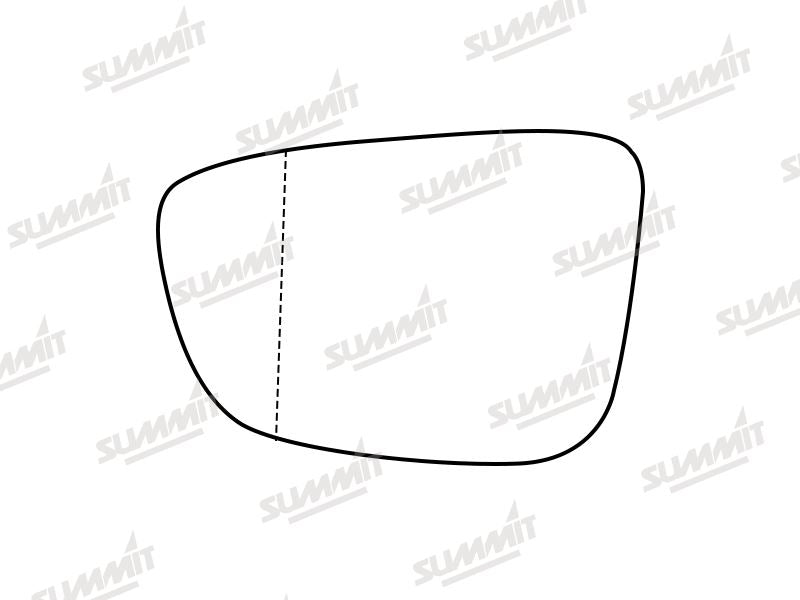 Summit Stick-On Aspheric Mirror Glass fits BMW 5 Series 17 on LHS Summit - Bars 4 Cars