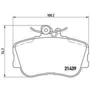 Brembo 4 x Front Brake Pad Set fits Mercedes-Benz C-Class 1993-2000