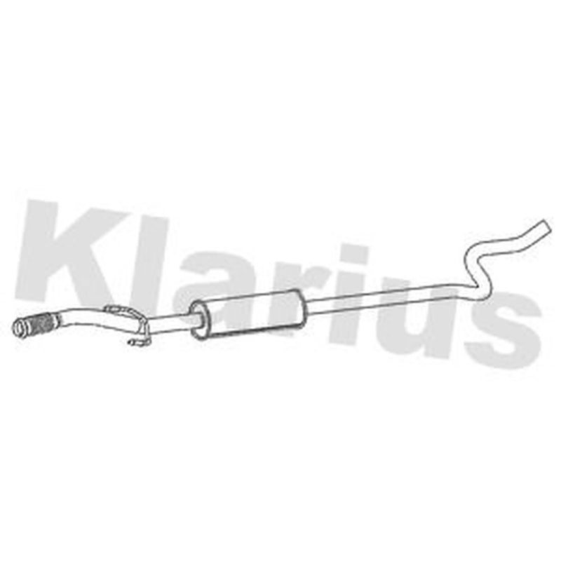 Klarius Box With Centre Pipe Centre fits Citroën C3 II 2009-2016 1.4 1.6