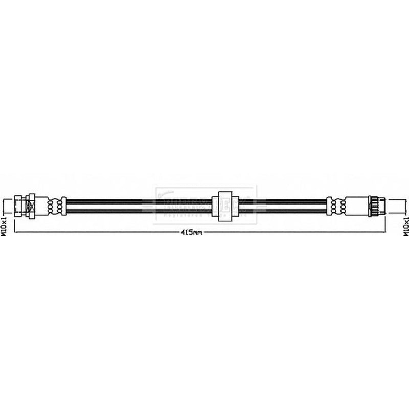 Borg & Beck Brake Hydraulic Hose Line inner BBH8464