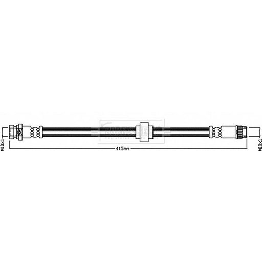 Borg & Beck Brake Hydraulic Hose Line inner BBH8464