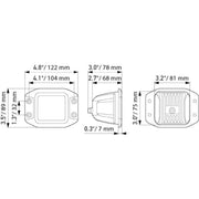 Hella Led Cube Kit 3.2Inch Flood Flush 1FA 1FA 358 176-831 1FA 358 176-831