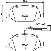 Mintex Rear Brake Pad Set fits Abarth 500 / 595 / 695 2008 on 1.4