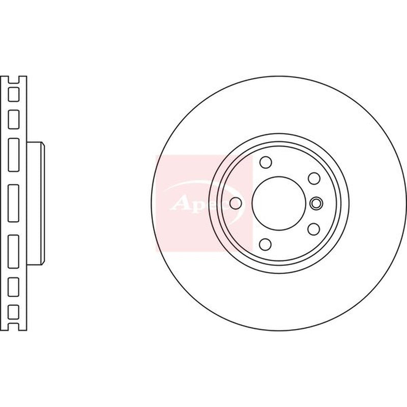 Apec 2 x Vented Brake Discs fits BMW X5 2001-2006 4.4 4.6 4.8