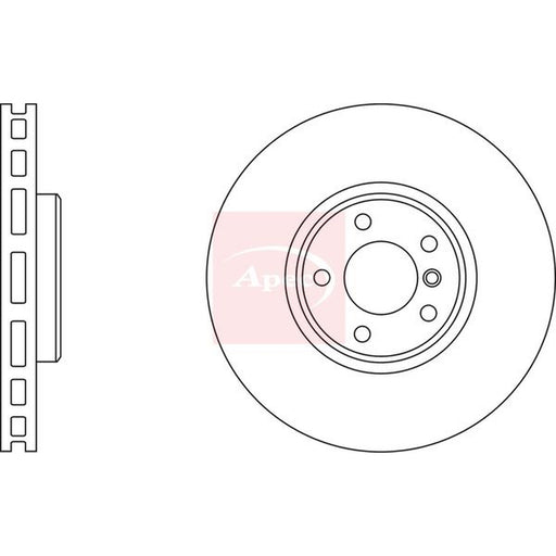 Apec 2 x Vented Brake Discs fits BMW X5 2001-2006 4.4 4.6 4.8