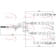 Apec Handbrake Cable Right Rear CAB1368