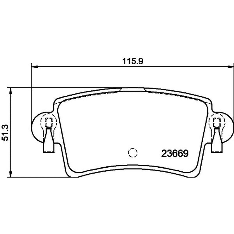 DON Rear Brake Pad Set fits Nissan Interstar 2002-2006