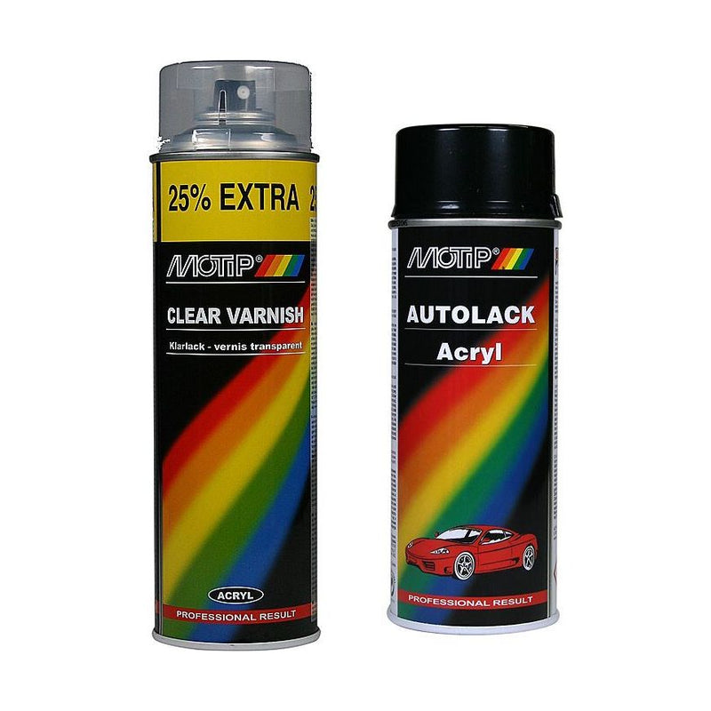 AEROSOL SPRAY PAINT COLOUR MATCH 400ML for 761 POLAR SILVER[PAINT + Gloss Lacquer] Motip  - Dynamic Drive