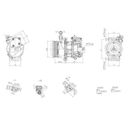 Hella Air Conditioning Compressor fits Mitsubishi Colt Czc VI 2006-2009 1.5
