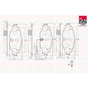 FAI Front Brake Pad Set BP106