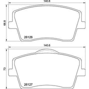 Brembo Front & Rear Pads fits Volvo XC40 2022 on