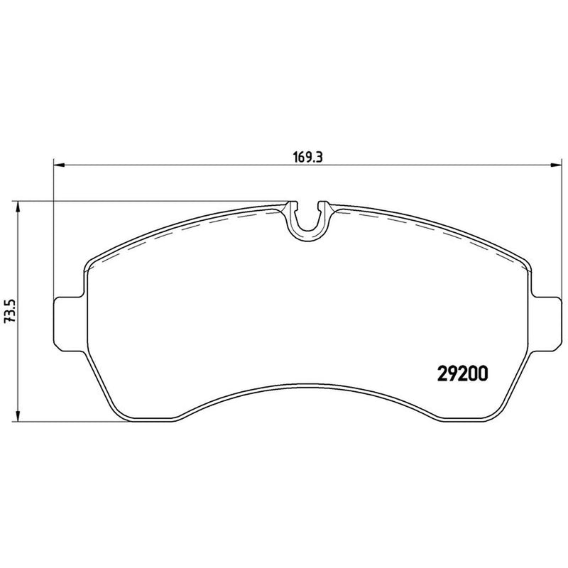 Brembo 4 x Front Brake Pad Set fits Mercedes-Benz Sprinter 3,5-T 2006-2021