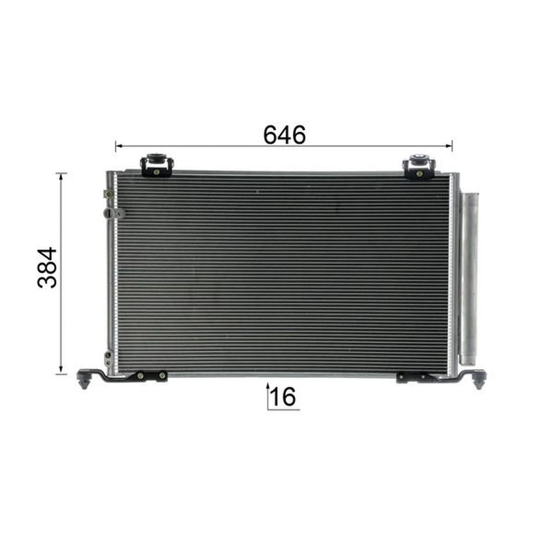 Mahle Air Conditioning Condenser fits Toyota Avensis 2003-2008 2.0 2.4