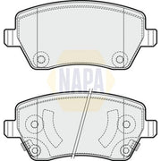 NAPA Front Brake Pad Set fits Nissan Micra IV 2010-2020 1.2