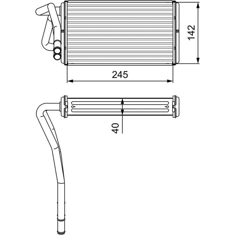 Valeo Heater Matrix Core Heat Exchanger 812277