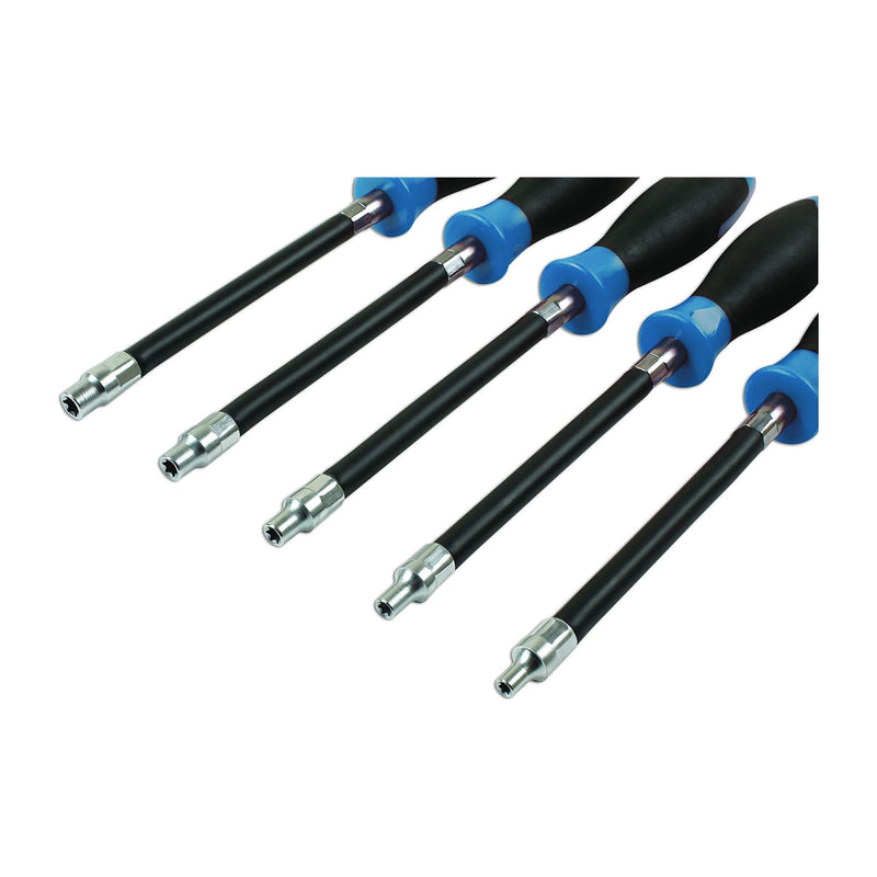 Laser E-Socket Flexi Driver Set 5pc 7616 Laser - Dynamic Drive