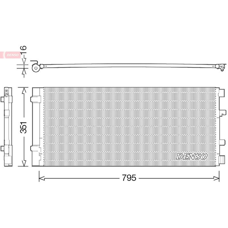 Denso Air Conditioning Condenser fits Opel Movano B 2010-2021 2.3
