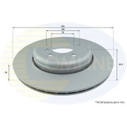 Comline 2 x Vented Rear Brake Discs ADC1749V-x2